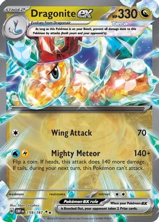 Dragonite ex 159  - Holofoil SV03 Obsidian Flames - Double Rare