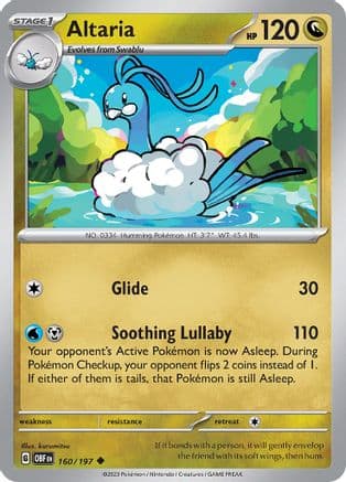 Altaria 160- SV03 Obsidian Flames Reverse Holofoil