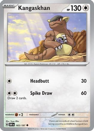 Kangaskhan 165- SV03 Obsidian Flames