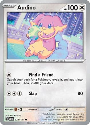Audino 173- SV03 Obsidian Flames Reverse Holofoil