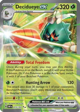 Decidueye ex 015- SV03 Obsidian Flames Holofoil