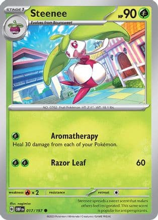 Steenee 017  - Reverse Holofoil SV03 Obsidian Flames - Common