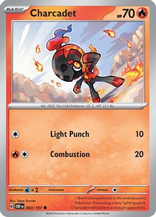 Charcadet 043- SV03 Obsidian Flames Reverse Holofoil