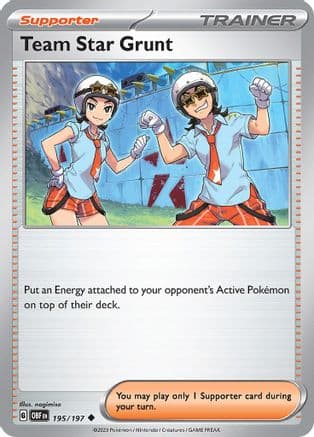 Team Star Grunt 195- SV03 Obsidian Flames Reverse Holofoil