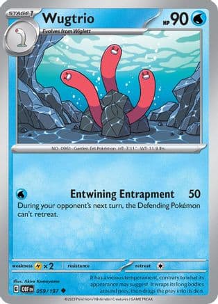 Wugtrio 059- SV03 Obsidian Flames Reverse Holofoil