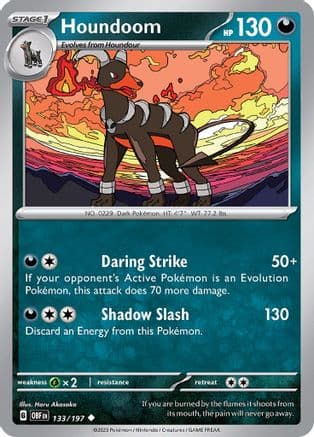 Houndoom 133- SV03 Obsidian Flames Reverse Holofoil