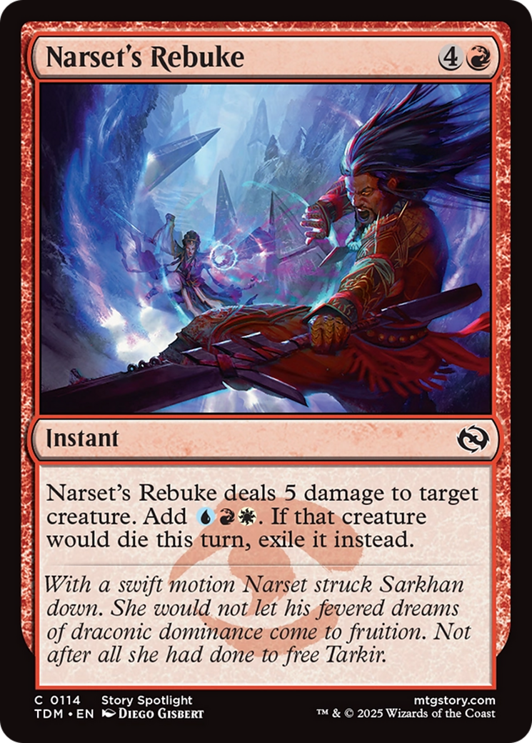 Narset's Rebuke (114) [Tarkir: Dragonstorm]  Foil