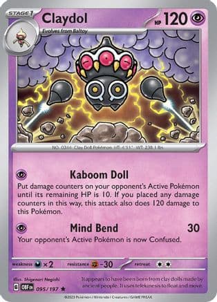 Claydol 095- SV03 Obsidian Flames Holofoil