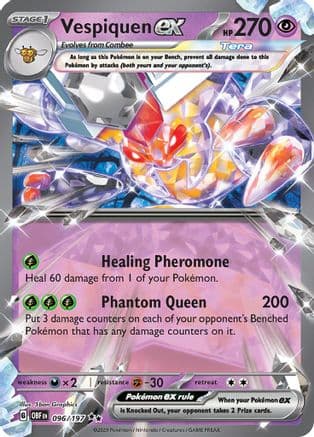 Vespiquen ex 096- SV03 Obsidian Flames Holofoil