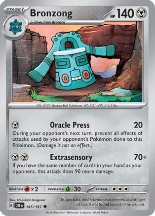 Bronzong 145- SV03 Obsidian Flames
