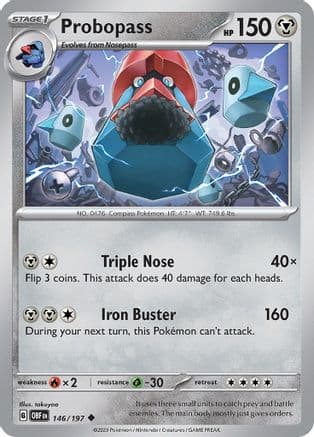Probopass 146- SV03 Obsidian Flames Reverse Holofoil