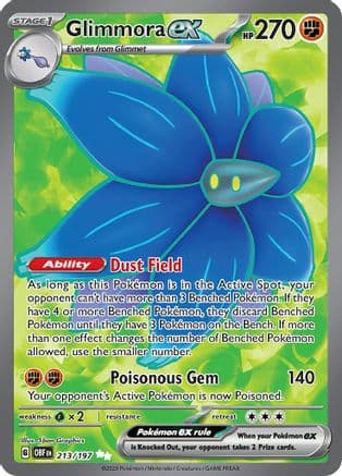 Glimmora ex 213/197  - Holofoil SV03 Obsidian Flames - Ultra Rare