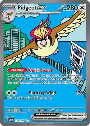 Pidgeot ex 225/197 - SV03 Obsidian Flames Holofoil
