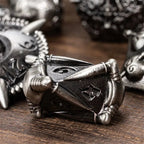 RPG Dice Set | Metal | Ancient Dragon | Silver