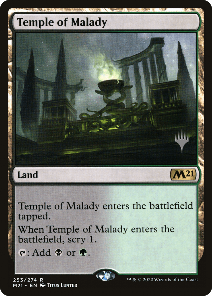 Temple of Malady (Promo Pack) [Core Set 2021 Promos] Foil