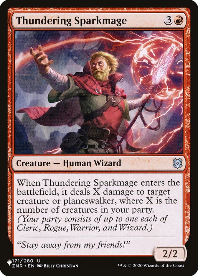Thundering Sparkmage |  (ZNR-171) [The List]