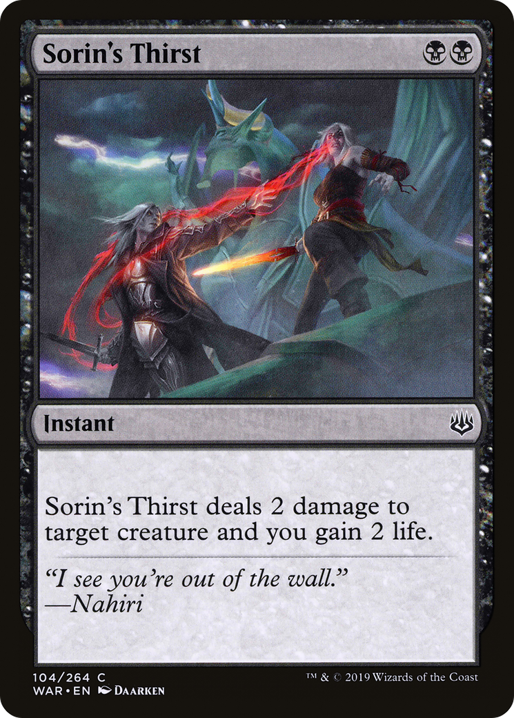 Sorin's Thirst [War of the Spark] Foil