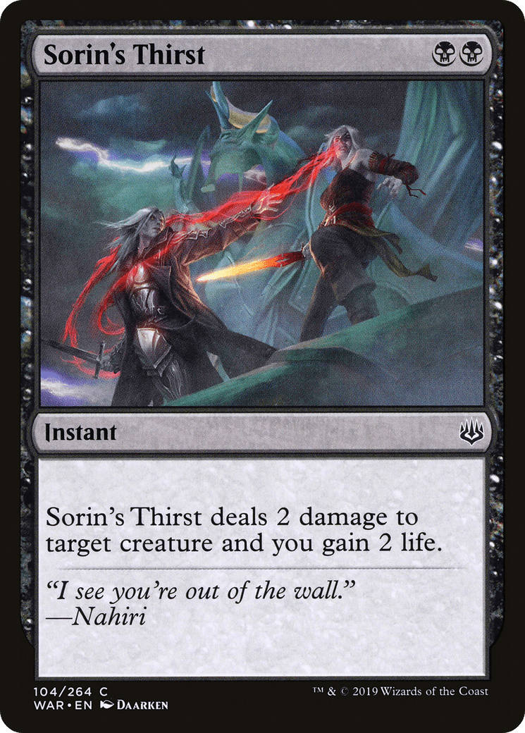 Sorin's Thirst [War of the Spark] Foil