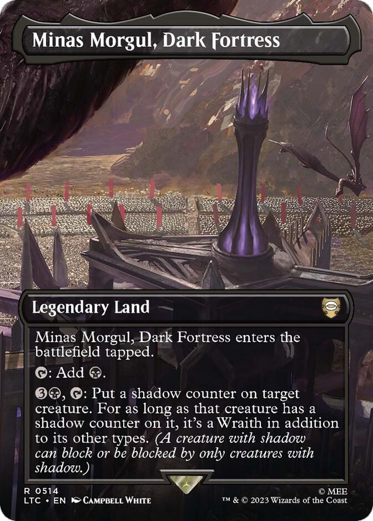 Minas Morgul, Dark Fortress (Borderless) [The Lord of the Rings: Tales of Middle-Earth Commander] Foil