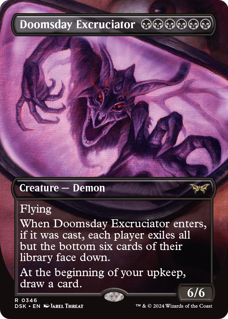 Doomsday Excruciator (Borderless) [Duskmourn: House of Horror] Foil