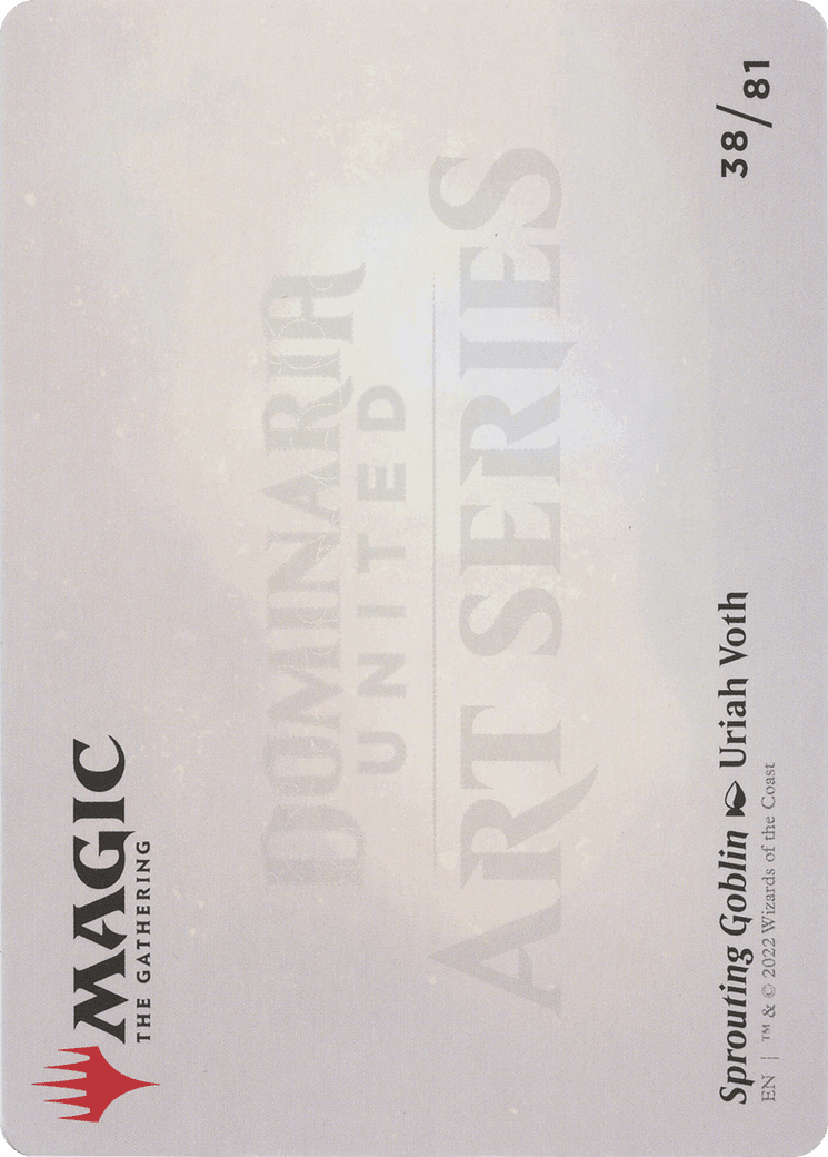 Sprouting Goblin // Sprouting Goblin (ADMU-038) - Dominaria United Art Series (Borderless) Foil