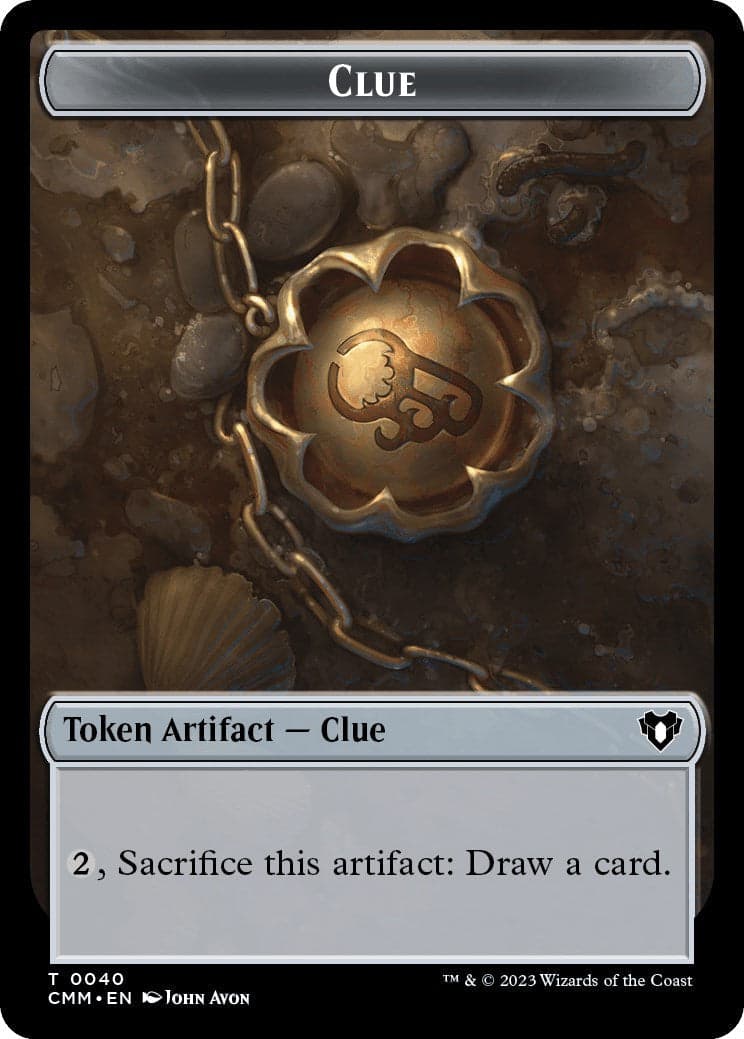 Clue // Myr Double-Sided Token [Commander Masters Tokens] Foil