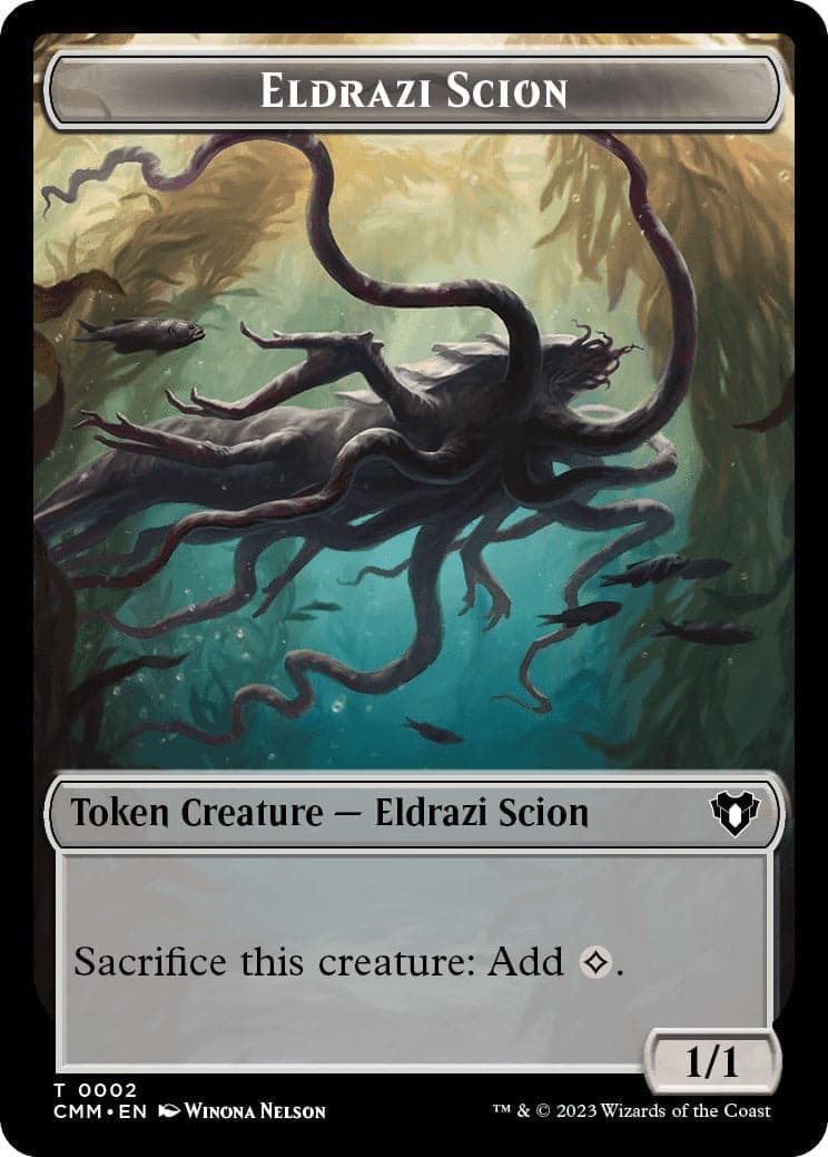 Eldrazi Scion // Phyrexian Beast Double-Sided Token [Commander Masters Tokens] Foil