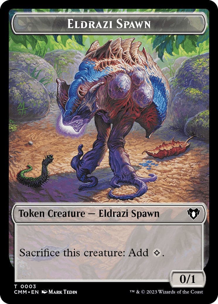 Eldrazi Spawn // Drake Double-Sided Token [Commander Masters Tokens] Foil