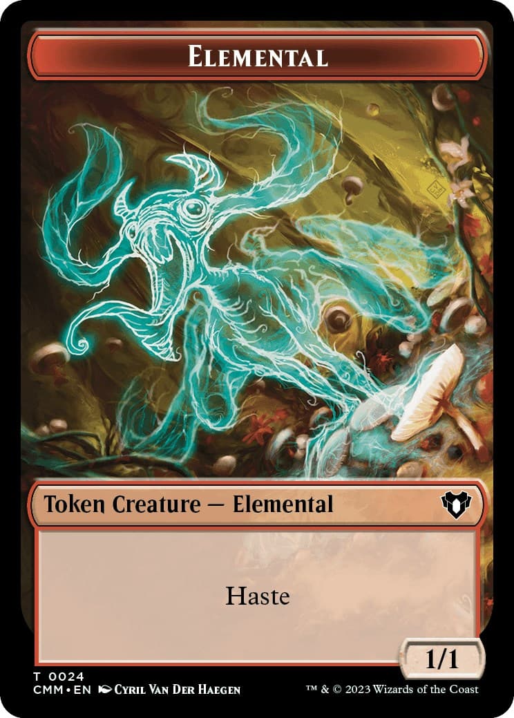 Elemental (0024) // Graveborn Double-Sided Token [Commander Masters Tokens] Foil