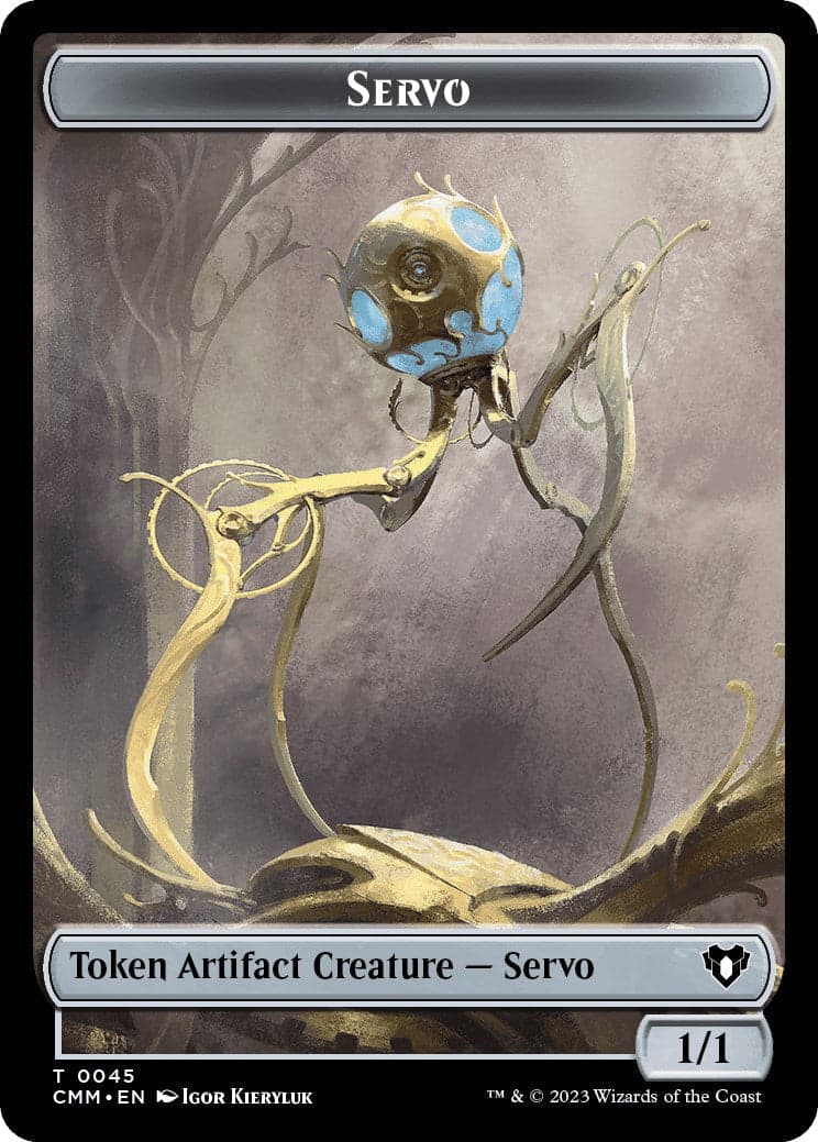 Servo // Myr Double-Sided Token [Commander Masters Tokens] Foil