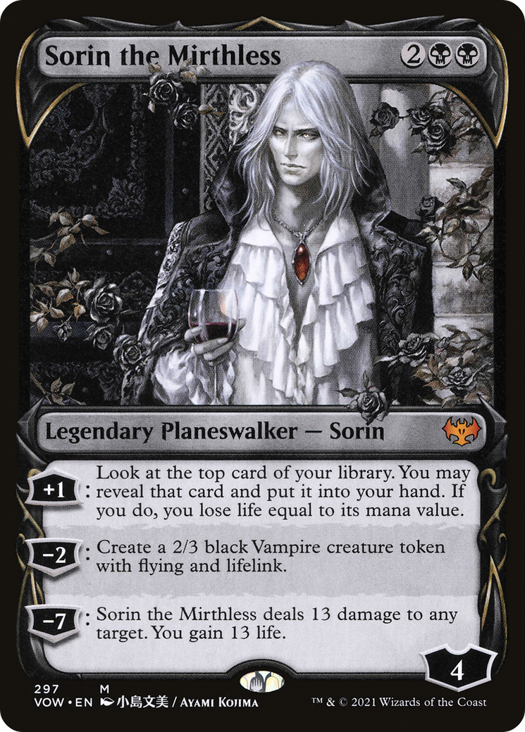 Sorin the Mirthless (Showcase Fang Frame) [Innistrad: Crimson Vow] Foil