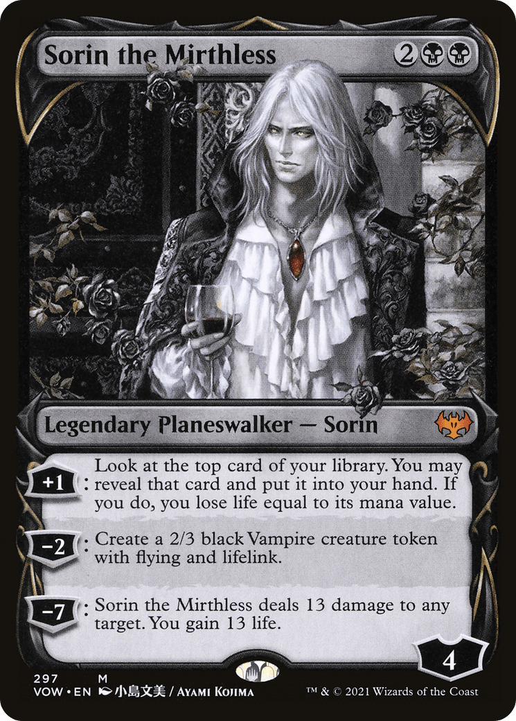 Sorin the Mirthless (Showcase Fang Frame) [Innistrad: Crimson Vow] Foil