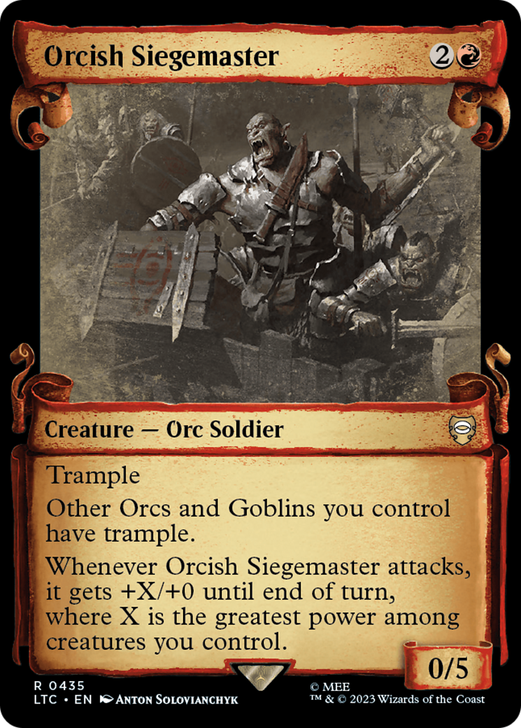 Orcish Siegemaster [The Lord of the Rings: Tales of Middle-Earth Commander Showcase Scrolls] Foil