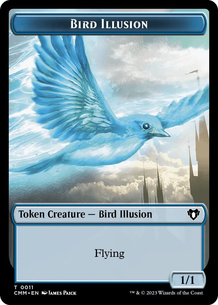 City's Blessing // Bird Illusion Double-Sided Token [Commander Masters Tokens] Foil