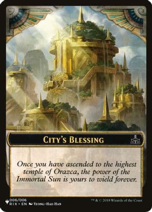 City's Blessing // The Monarch Double-sided Token |  (6 // 14) [The List Reprints]