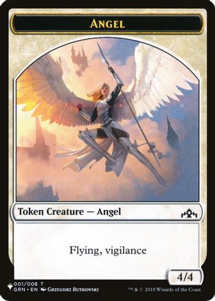 Angel // Warrior Double-Sided Token |  (1 // 17) [The List Reprints]