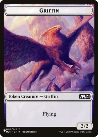 Griffin // Ajani's Pridemate Double-sided Token |  (3 // 1) [The List Reprints]