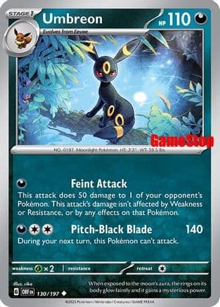 Umbreon (GameStop Exclusive) 130/197 - Miscellaneous Cards & Products Reverse Holofoil
