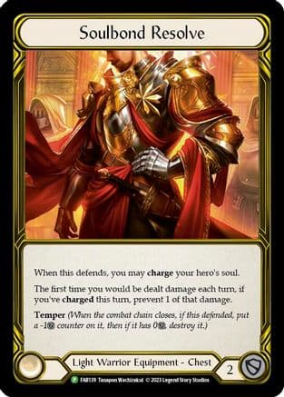 Soulbond Resolve (Golden) - FAB139 (FAB139) - Flesh and Blood: Promo Cards