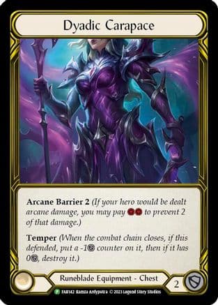 Dyadic Carapace (Golden) - FAB142 (FAB142) - Flesh and Blood: Promo Cards