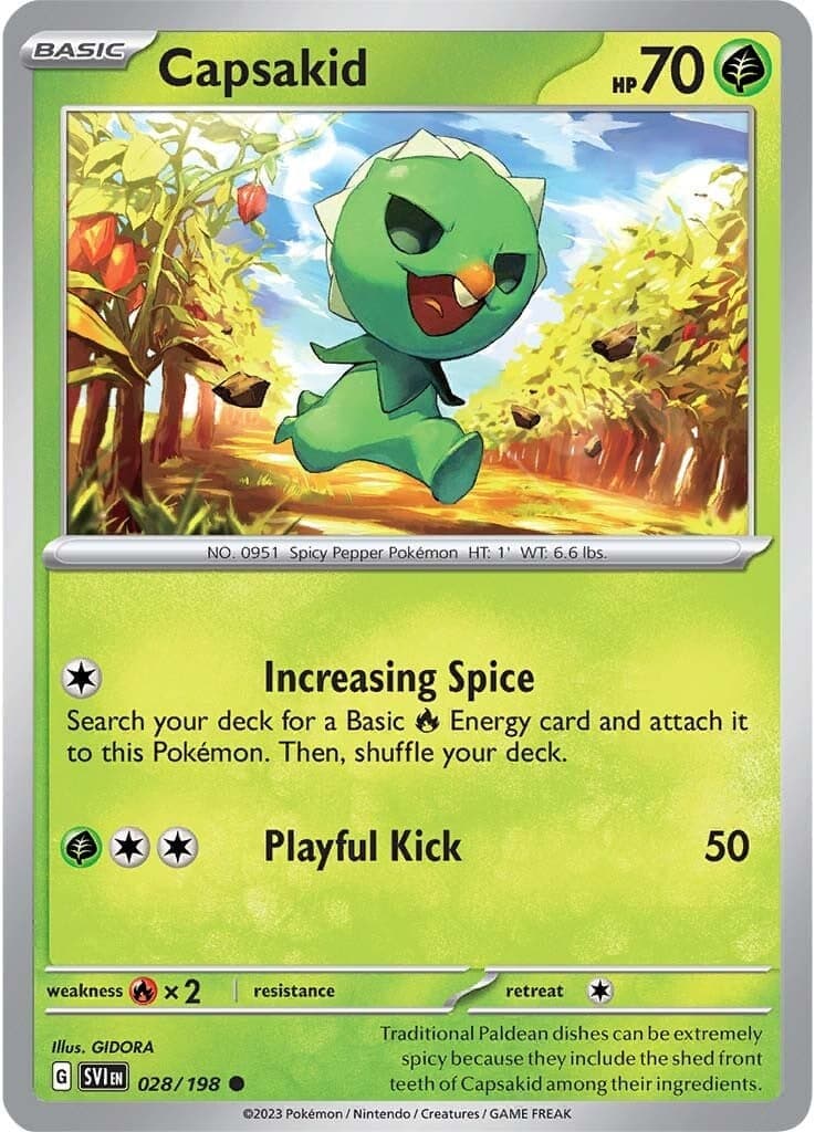 Capsakid 028/198 - SV01 Scarlet & Violet Base Set Reverse Holofoil