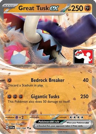 Great Tusk ex 123- Prize Pack Series Cards Holofoil