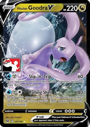 Hisuian Goodra V 135/196 - Prize Pack Series Cards Holofoil
