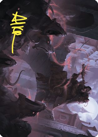 Gnawing Crescendo Art Card (Gold-Stamped Signature) |  (017) [Art Series: Wilds of Eldraine]