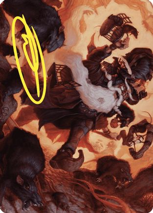 Tattered Ratter Art Card (Gold-Stamped Signature) |  (020) [Art Series: Wilds of Eldraine]