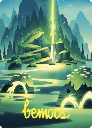 Leyline of Abundance Art Card (Gold-Stamped Signature) |  (073) [Art Series: Wilds of Eldraine]