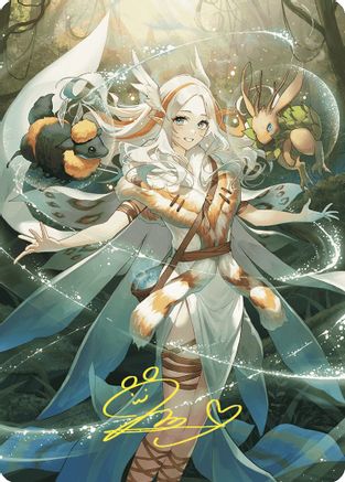 Greater Auramancy Anime Art Card (Gold-Stamped Signature) |  (076) [Art Series: Wilds of Eldraine]
