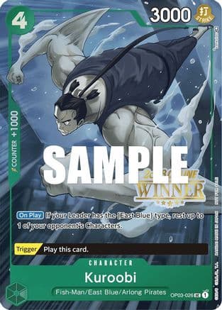 Kuroobi (Online Regional 2023) [Winner] (OP03-026) - One Piece Promotion Cards