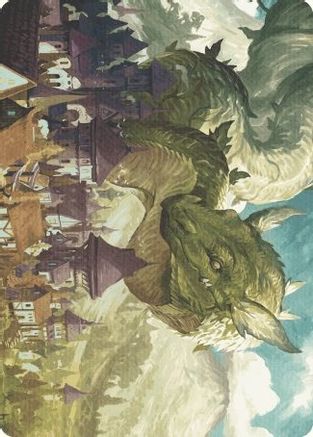 Beanstalk Wurm Art Card |  (023) [Art Series: Wilds of Eldraine]