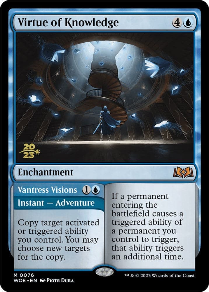 Virtue of Knowledge // Vantress Visions (Promo Pack) [Wilds of Eldraine Promos] Foil